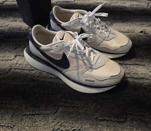 Nike Cream and Black Running Shoes
